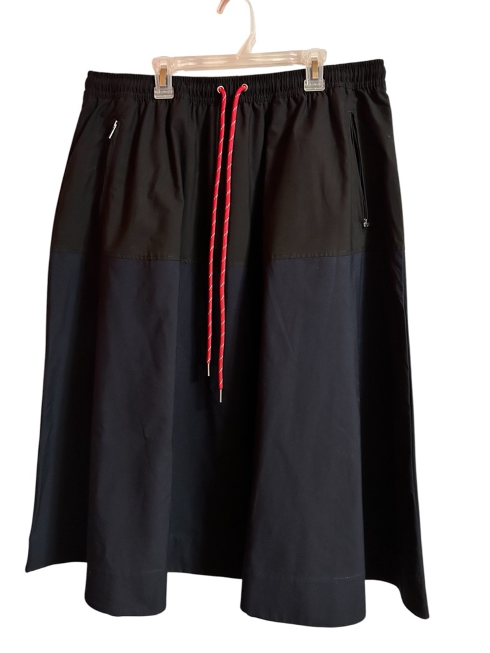 Women’s Black Maxi Skirt with Red Drawcord
